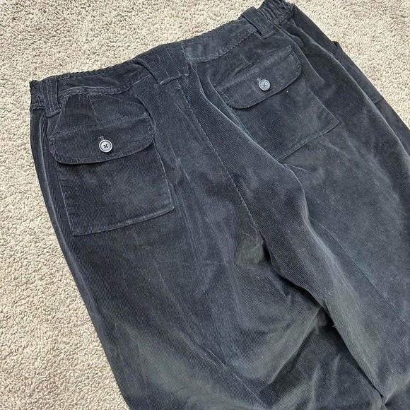 Preswick & Moore Black corduroy pants trousers with button fly pockets woman 20w - Picture 8 of 8